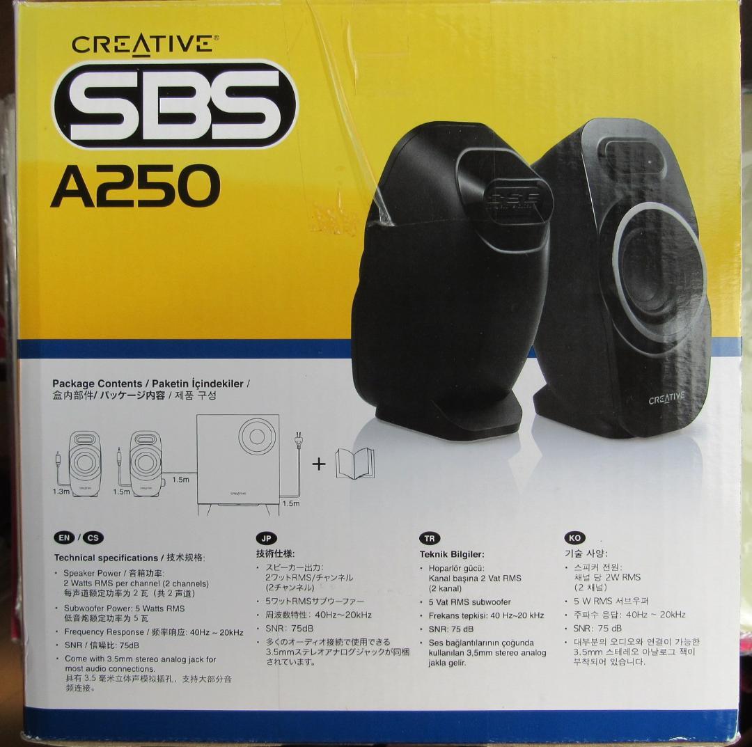 Creative スピーカー　SBS A250 2.1ch スピーカーシステム