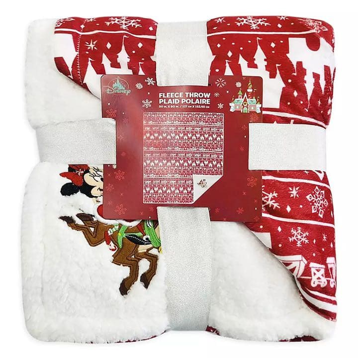 ディズニー　クリスマス　ブランケット　フリース　ミッキー  ミニー