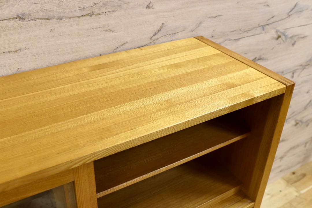 GMHS319○萩原家具 サイドボード リビングボード 茶棚 飾り棚 和モダン