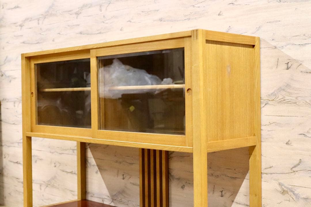 GMHS319○萩原家具 サイドボード リビングボード 茶棚 飾り棚 和モダン