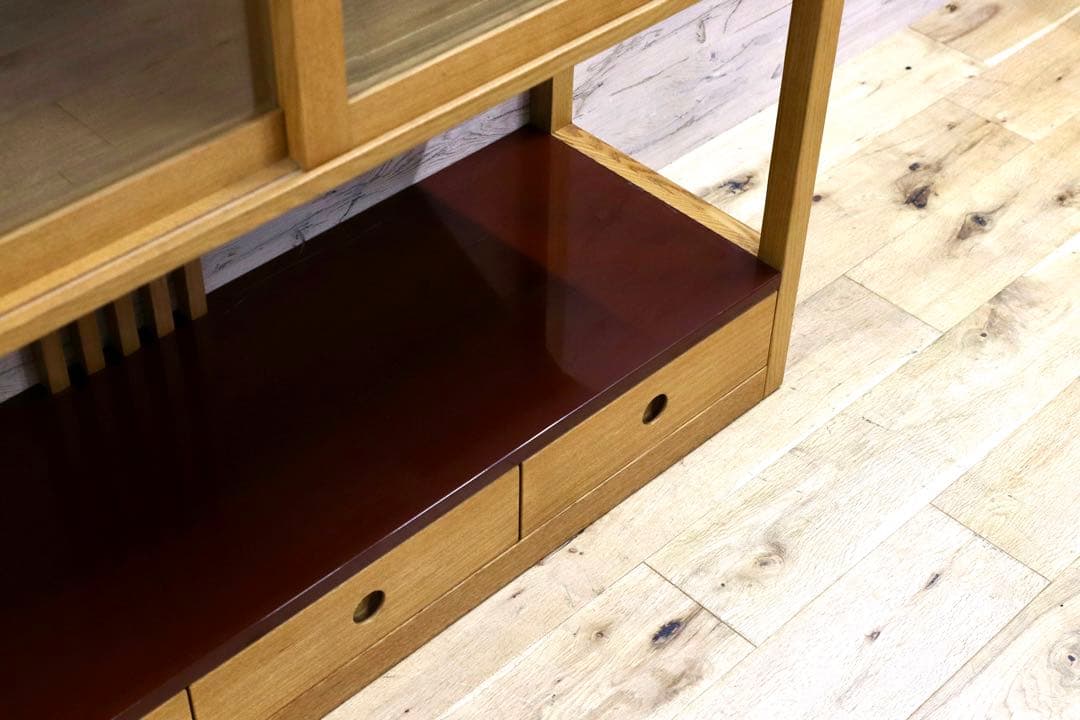 GMHS319○萩原家具 サイドボード リビングボード 茶棚 飾り棚 和モダン