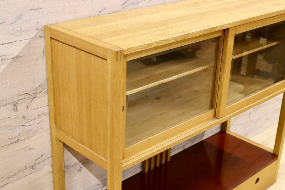 GMHS319○萩原家具 サイドボード リビングボード 茶棚 飾り棚 和モダン