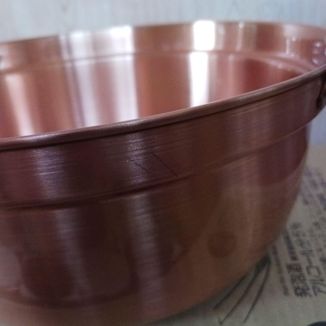 M*K様 未使用品　銅鍋　山菜鍋　吊る　蓋付き　純銅