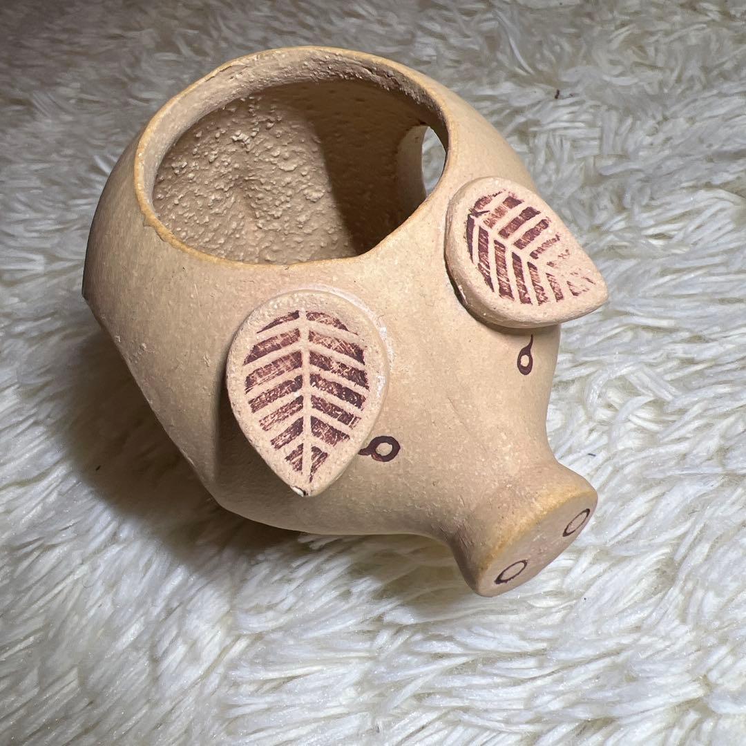 リサラーソン　豚　陶器　小物入れ　ろうそくたて　激レア