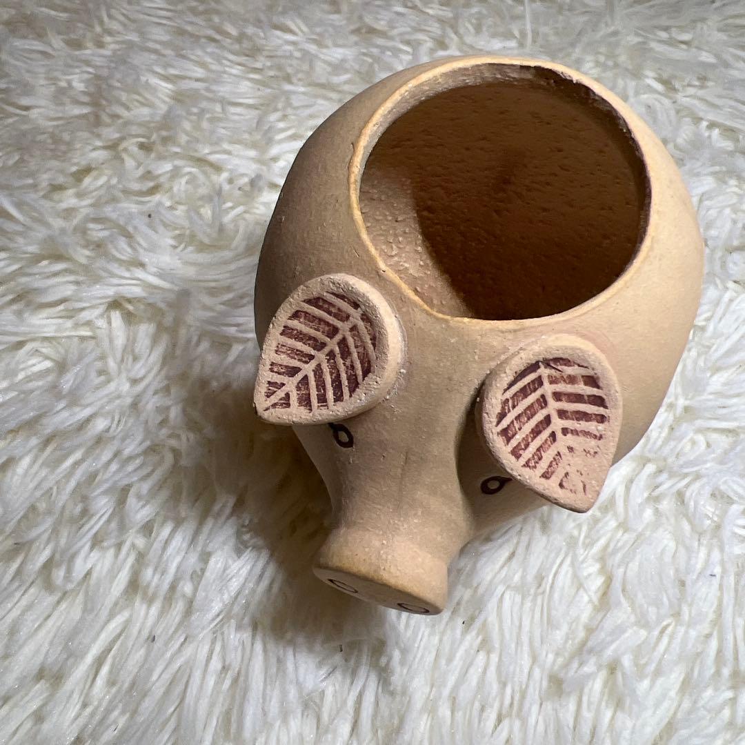 リサラーソン　豚　陶器　小物入れ　ろうそくたて　激レア