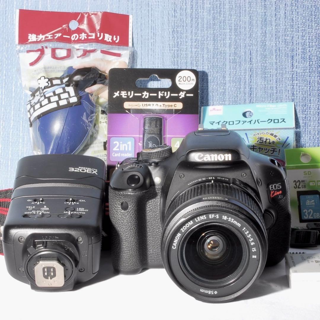 スマホ転送♥️Canon.EOS Kiss X5 レンズキット♥️ストロボ付き！