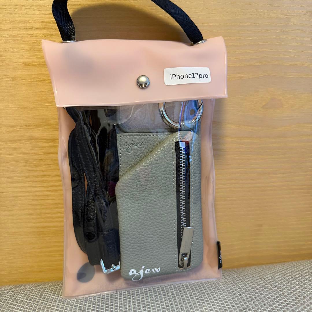 【新品】ajew iPhone17proケース ブルー