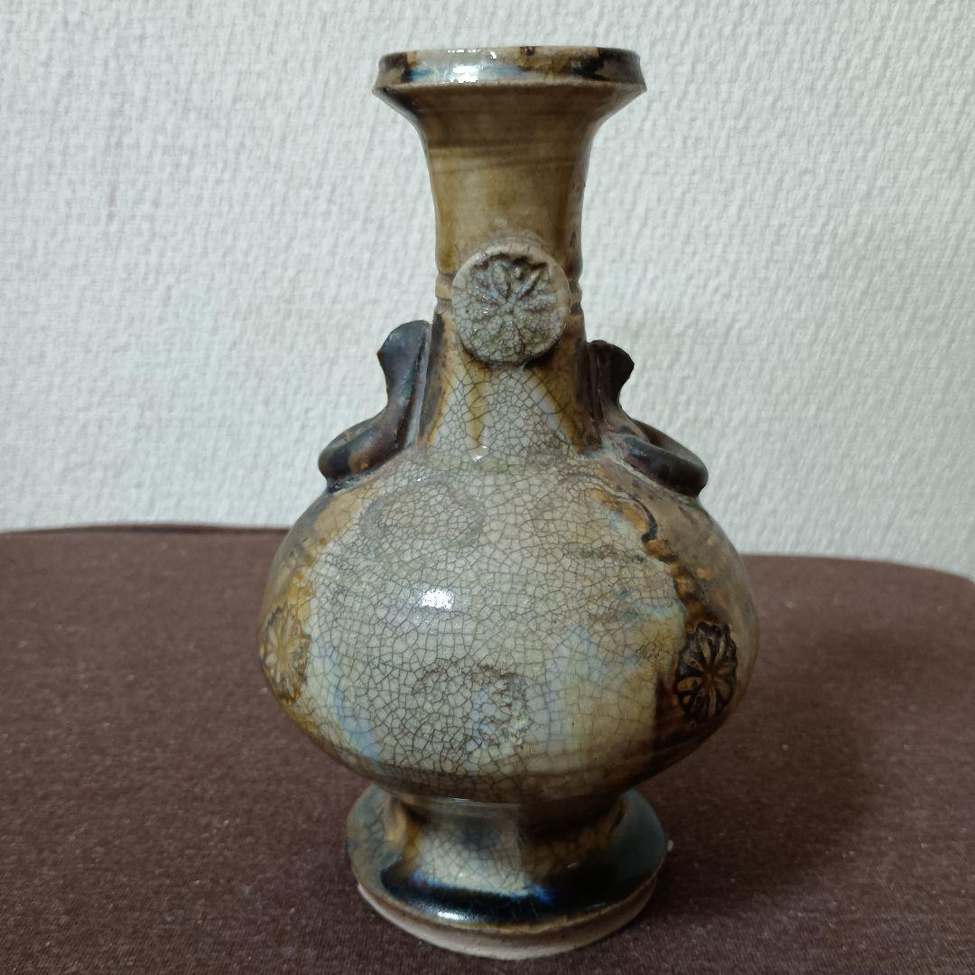 古瀬戸風　仏花器　印花