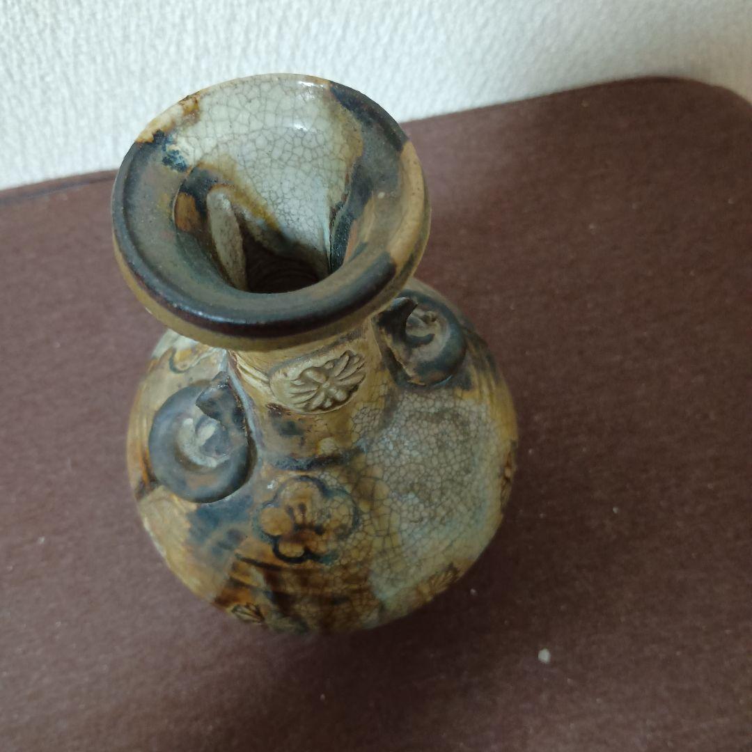 古瀬戸風　仏花器　印花