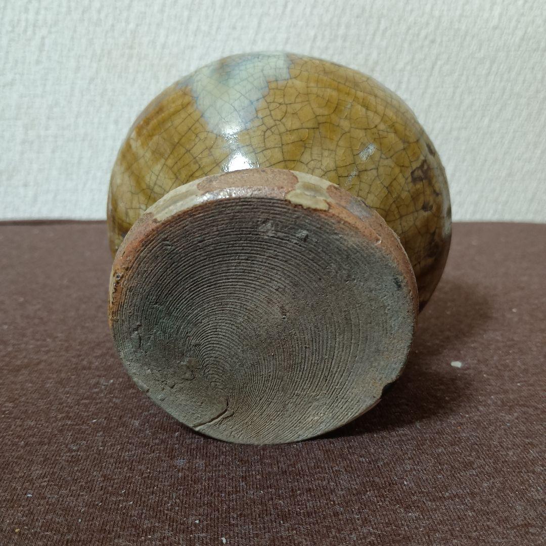 古瀬戸風　仏花器　印花