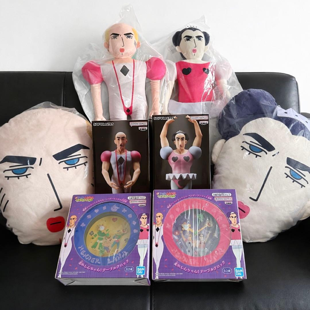 マカオとジョマ フィギュア フェイス ぬいぐるみ テーブルクロック セット