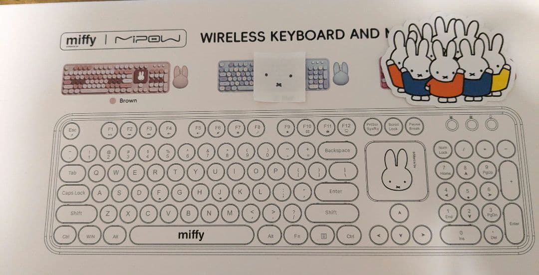 新品☆ miffy ワイヤレスキーボード マウス マウスパッド 無線ワイヤレス