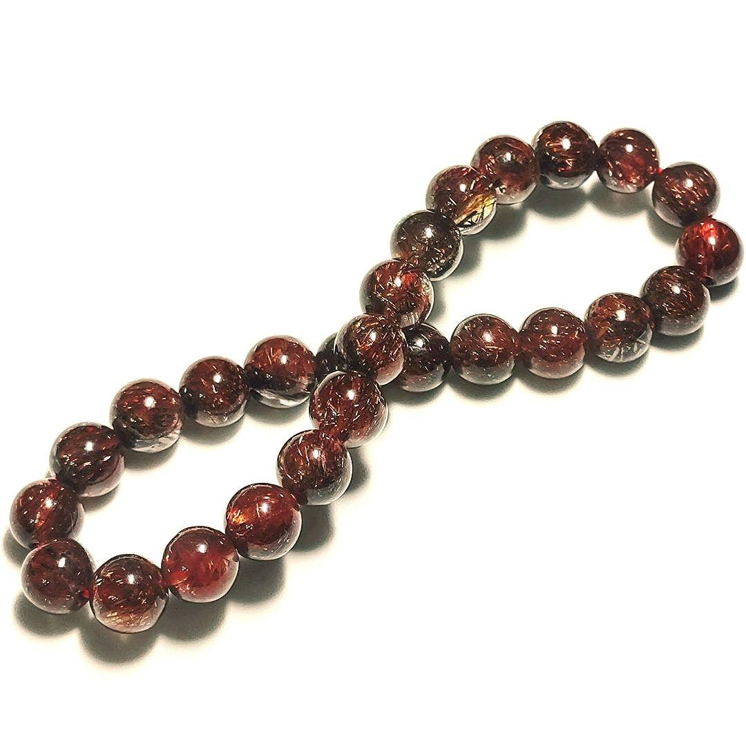 ★リッチブロンズルチル 8ミリ珠 ブレスレット(SA~SA+)