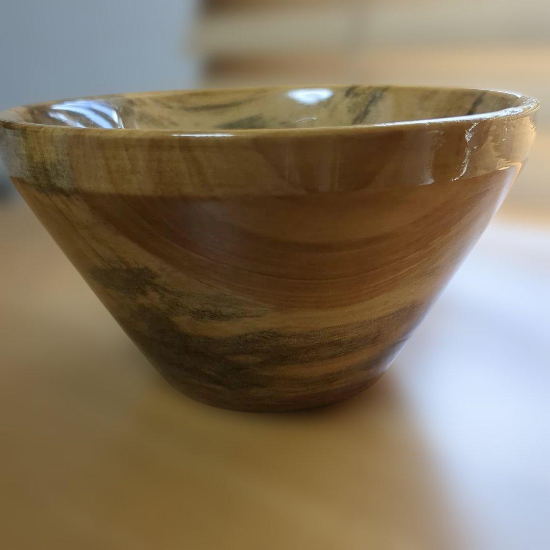 とち　サラダボール　手作り木工