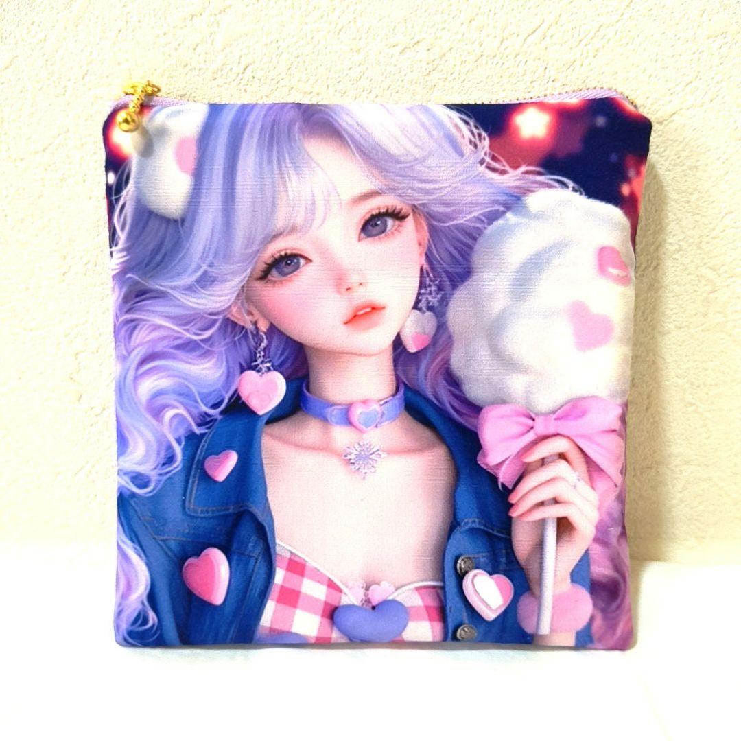 レンローズ様】ハンドメイドオーダー★猫と女の子★ポーチ&エコバッグ4点＋5点