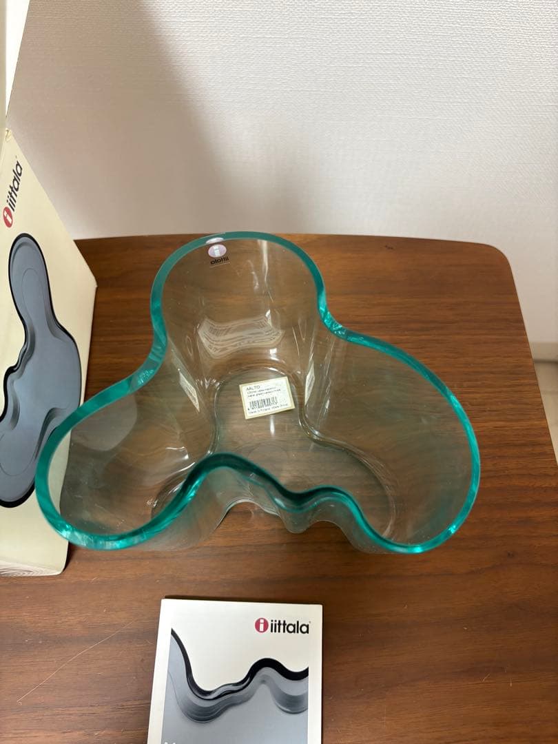 未使用　ittala イッタラ　アアルトベース120mm water green