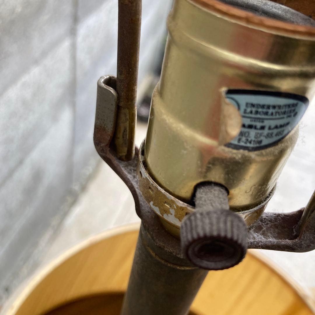 テーブル付きフロアスタンド 米軍払下げ家具 ブラウン