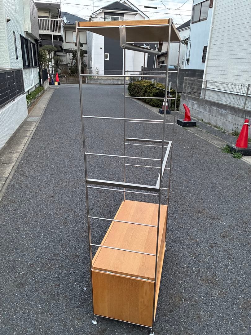 無印良品 ステンレスユニットシェルフ ハンガーラック 引き出し2個