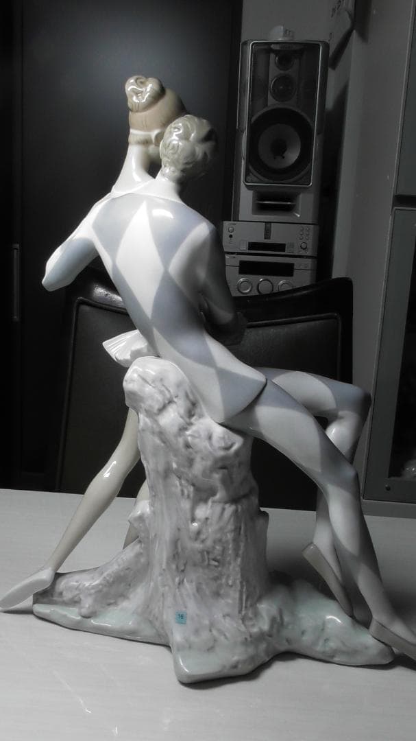 LLADRO　リヤドロ　【道化師とバレリーナ】35CM　リアドロ　陶器　Ｌ423