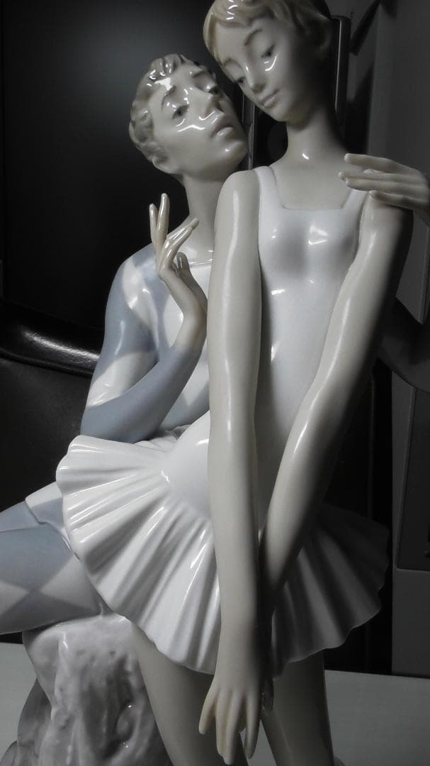 LLADRO　リヤドロ　【道化師とバレリーナ】35CM　リアドロ　陶器　Ｌ423