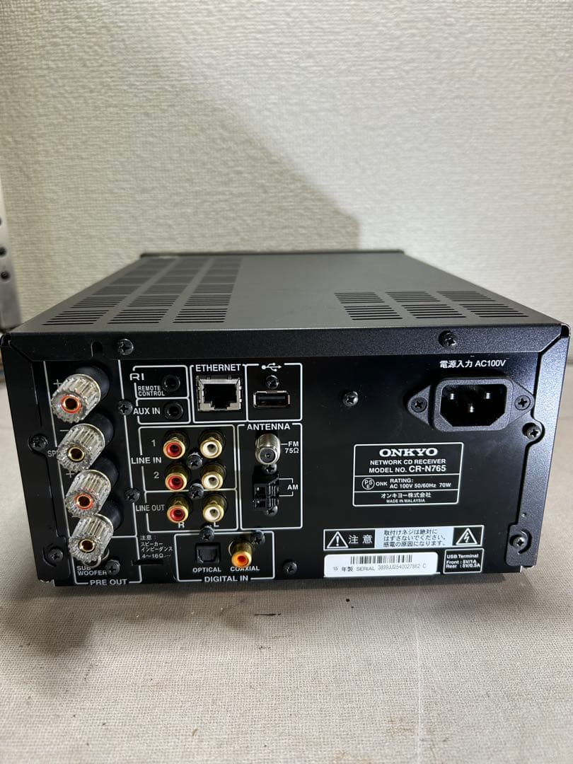 K17 整備ONKYO CR-N765 (B)ハイレゾネットワークCDレシーバー