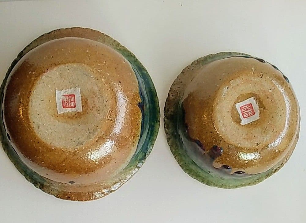 長倉翠子作　大小深鉢　作家の心が感じとれる作品