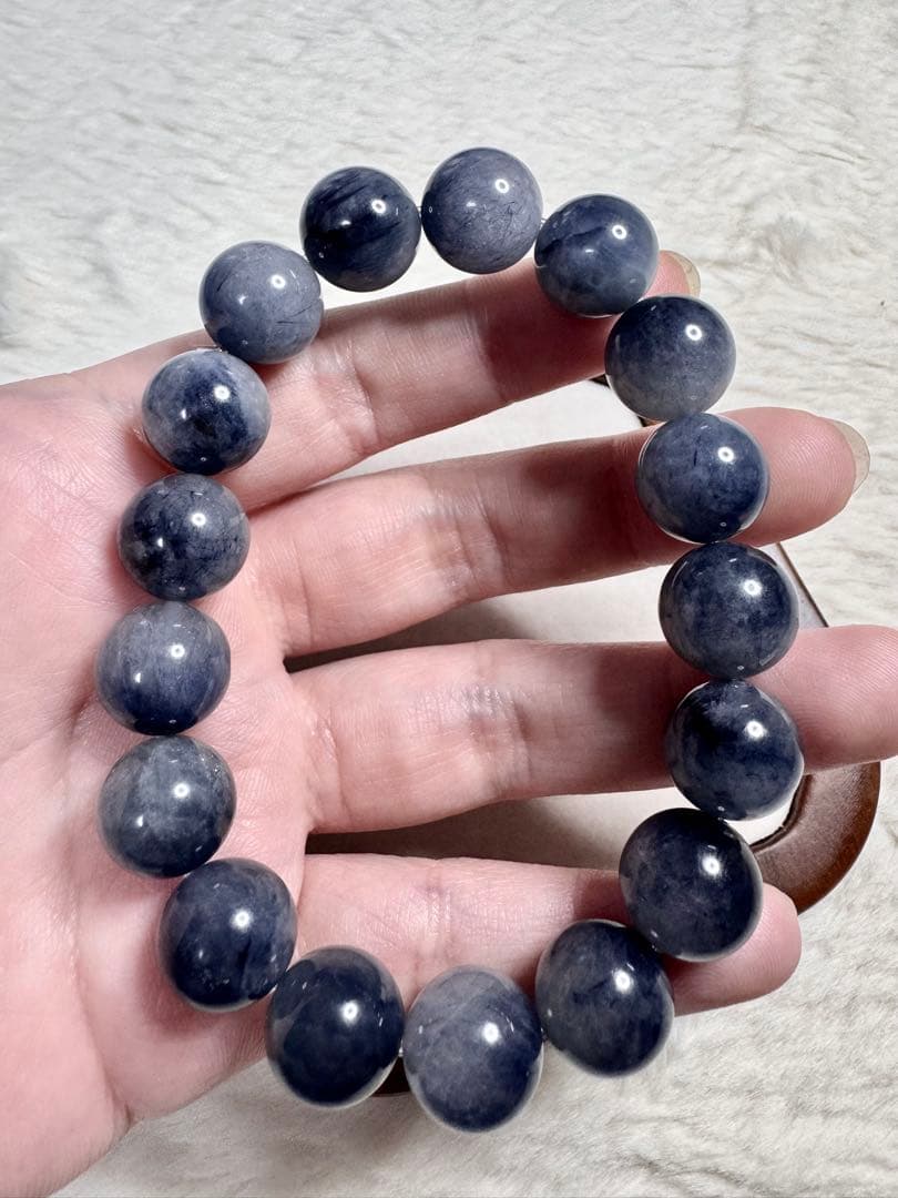 希少•ブルーラビットヘアルチルクォーツ ブレスレット