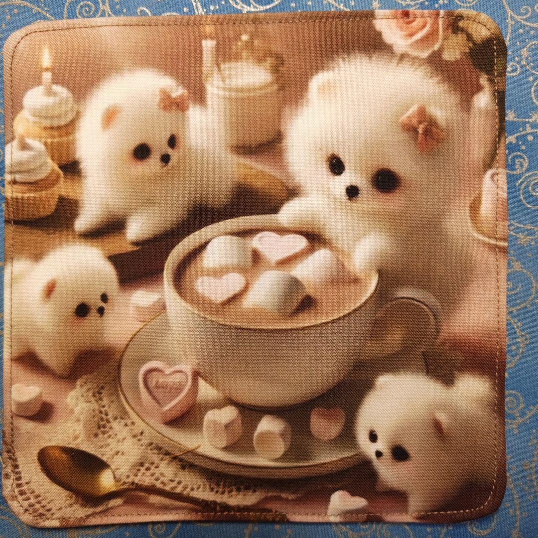 yourelia 　4重ハンカチ　ネコちゃん　ワンコさん柄　18枚