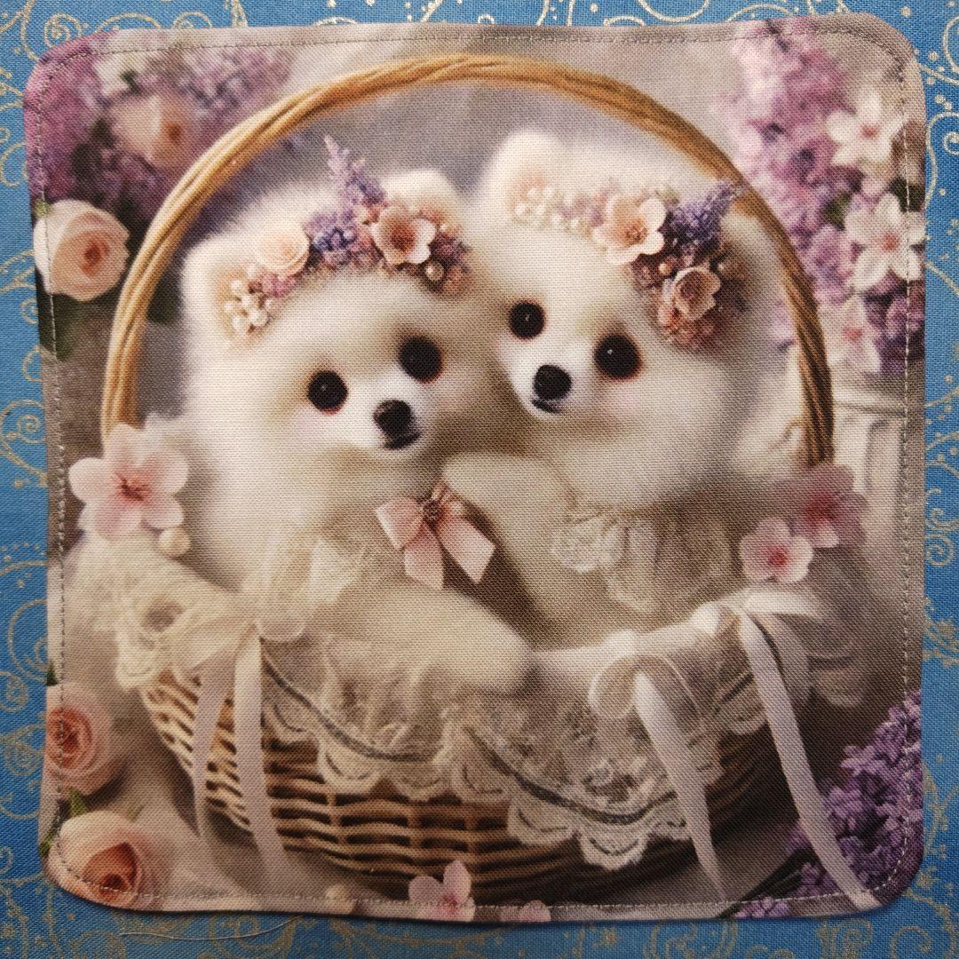 yourelia 　4重ハンカチ　ネコちゃん　ワンコさん柄　18枚