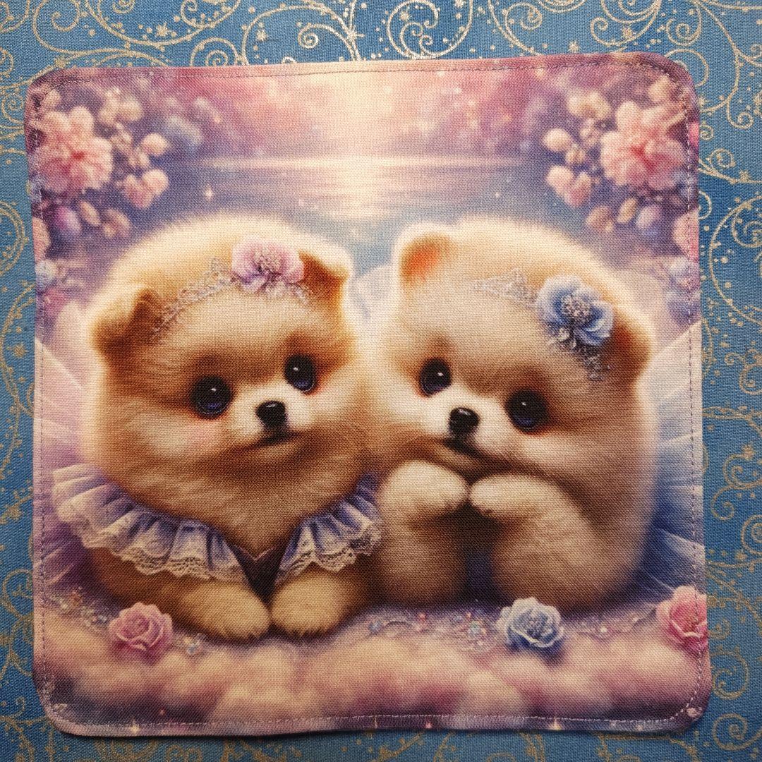 yourelia 　4重ハンカチ　ネコちゃん　ワンコさん柄　18枚