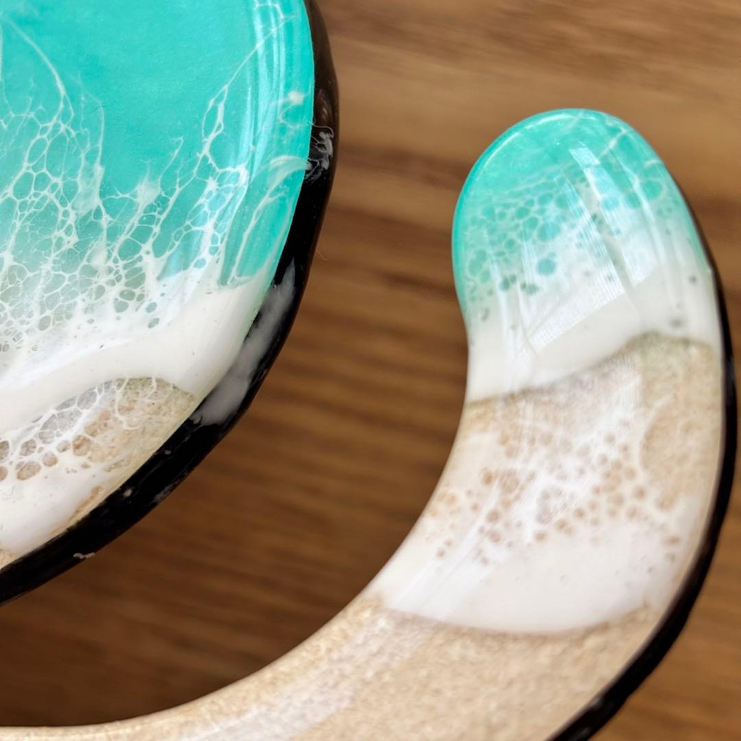 レジン　オーシャンアート　ねこパネル　海アート　No.1154