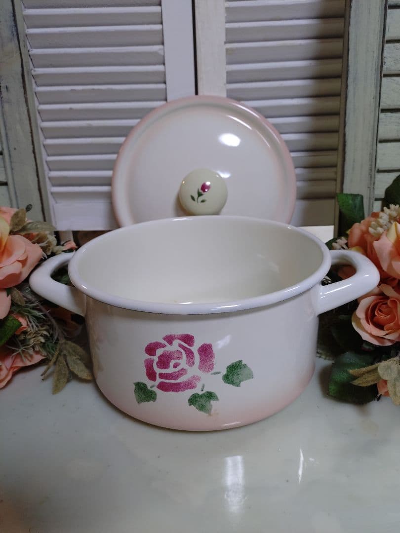 マニー◆ホーローローズ ミルクパン