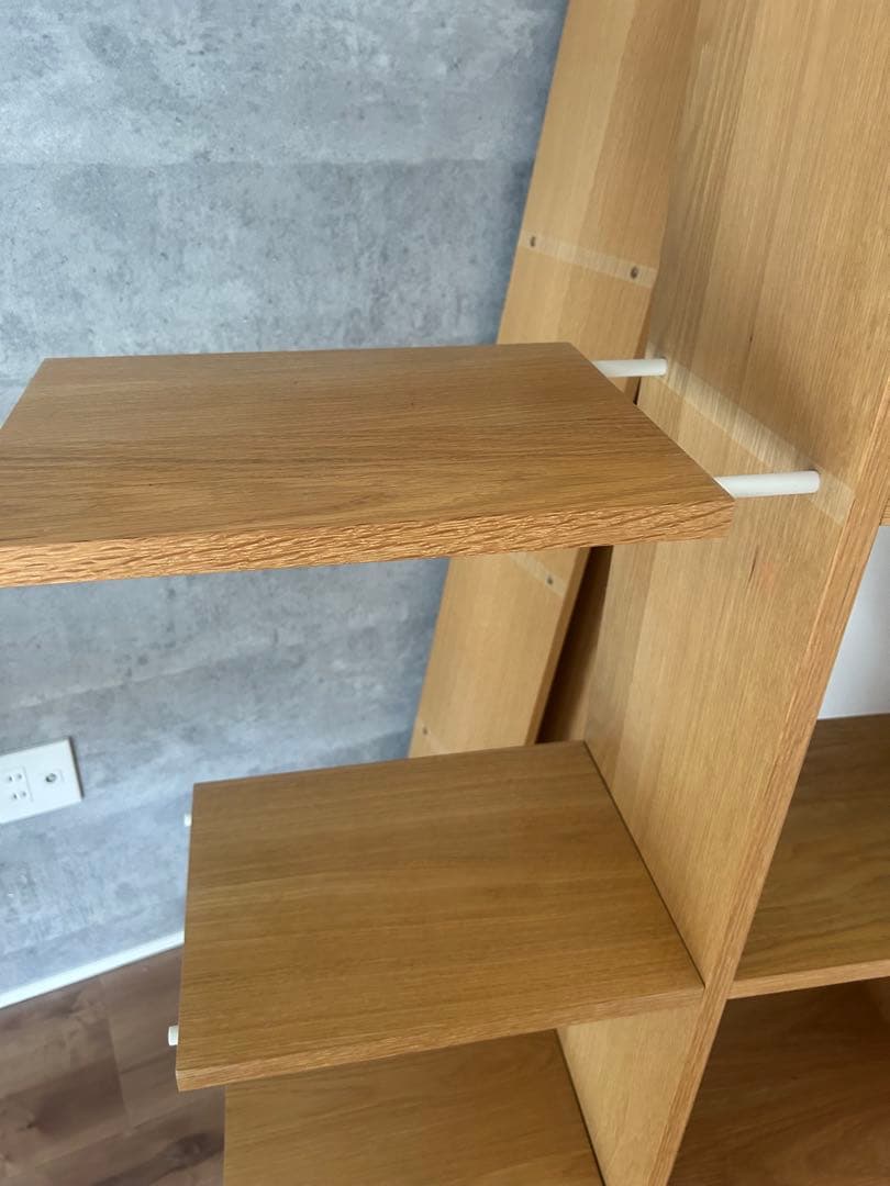 【美品】MUJI 木製ラック オーク材 大きめ　5×3