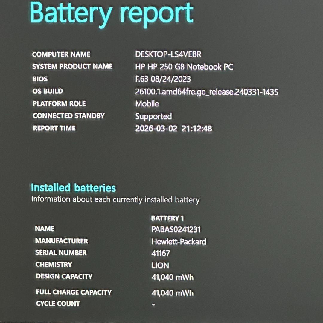 ★美品★ 2022年製 第11世代Corei5 HP 250 G8 J06