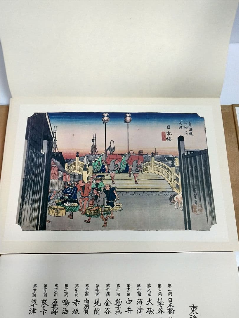 広重画 「東海道五十三次」 全58枚揃（55図+異版3枚）解説書付