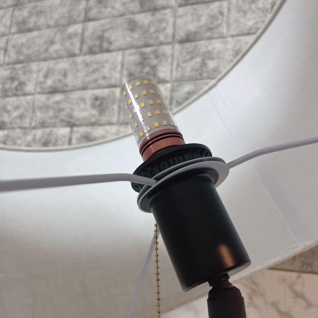 モダン フロアスタンド 照明 サイドテーブル　フロアランプ リネンシェード付き