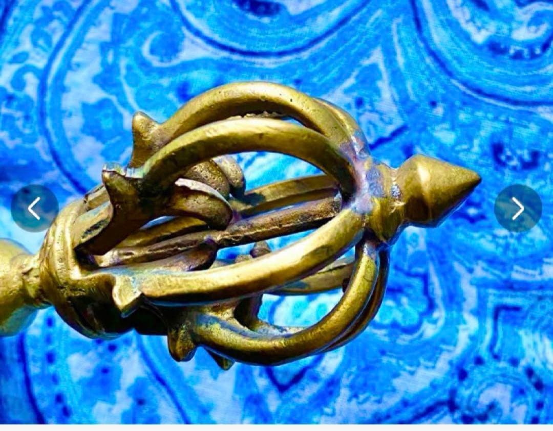 金運爆上げ！厄除！日本にない巨大！縦15cm ！九鈷杵　特別祈祷済み　チベット製