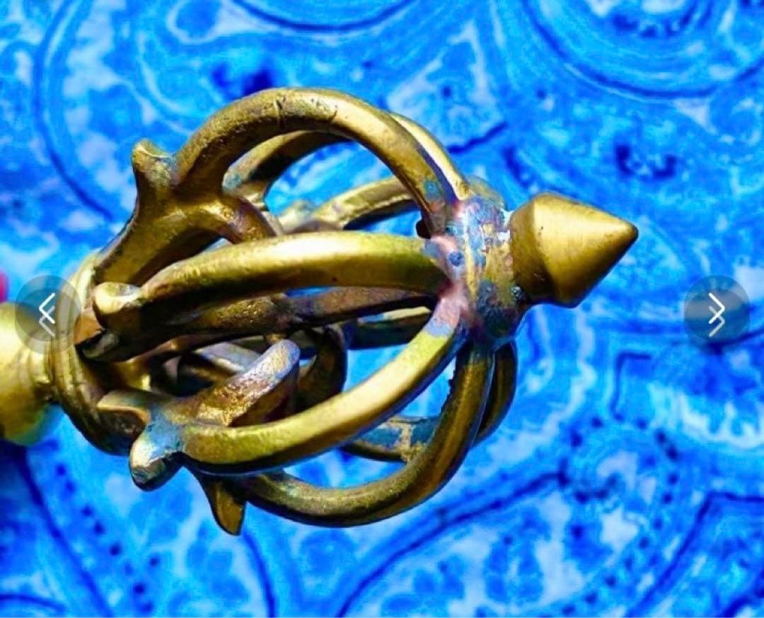 金運爆上げ！厄除！日本にない巨大！縦15cm ！九鈷杵　特別祈祷済み　チベット製