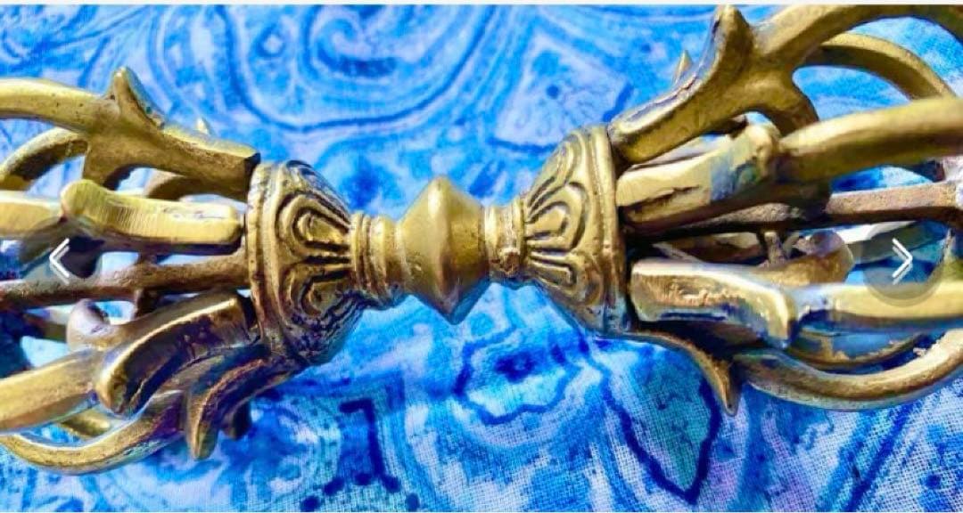 金運爆上げ！厄除！日本にない巨大！縦15cm ！九鈷杵　特別祈祷済み　チベット製