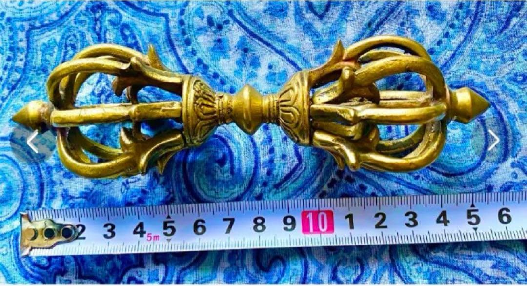 金運爆上げ！厄除！日本にない巨大！縦15cm ！九鈷杵　特別祈祷済み　チベット製