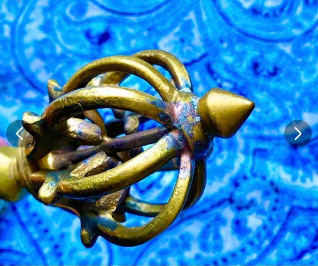 金運爆上げ！厄除！日本にない巨大！縦15cm ！九鈷杵　特別祈祷済み　チベット製