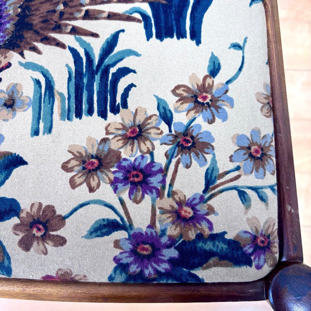 飛騨産業 キツツキ ダイニングチェア 木製チェア 花鳥柄 ラダーバックチェア