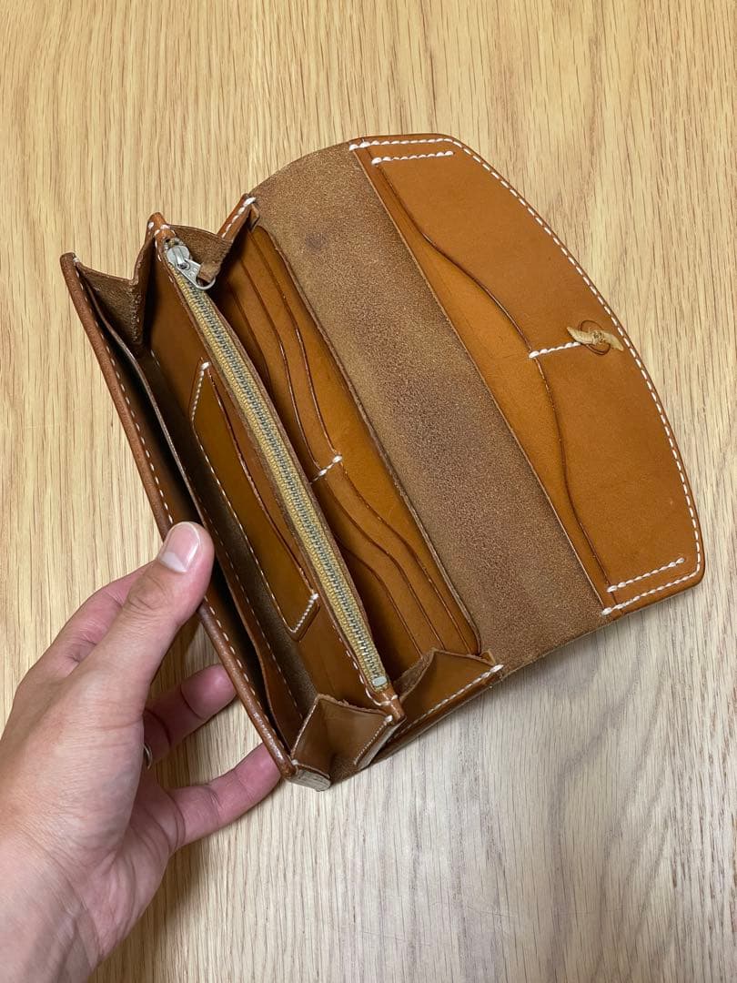 レザー 長財布 ロングウォレット フラップ式 セミオーダー品