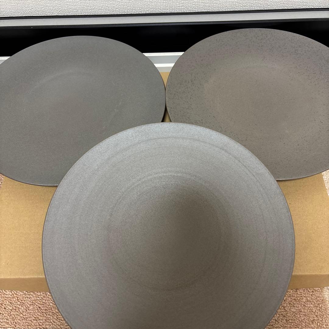 【3枚セット】SyuRo（シュロ）せっ器plate L 30cm 食器