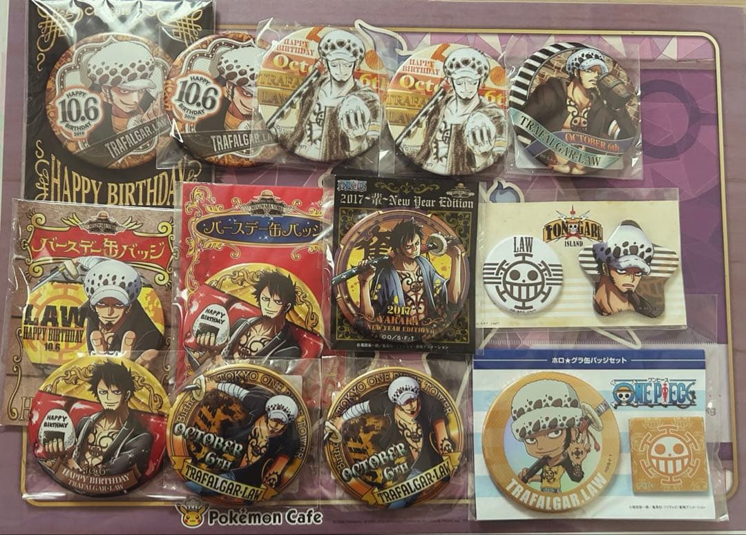 【レア品あり】ワンピース ロー ハートの海賊団 バッジ類まとめ 71点