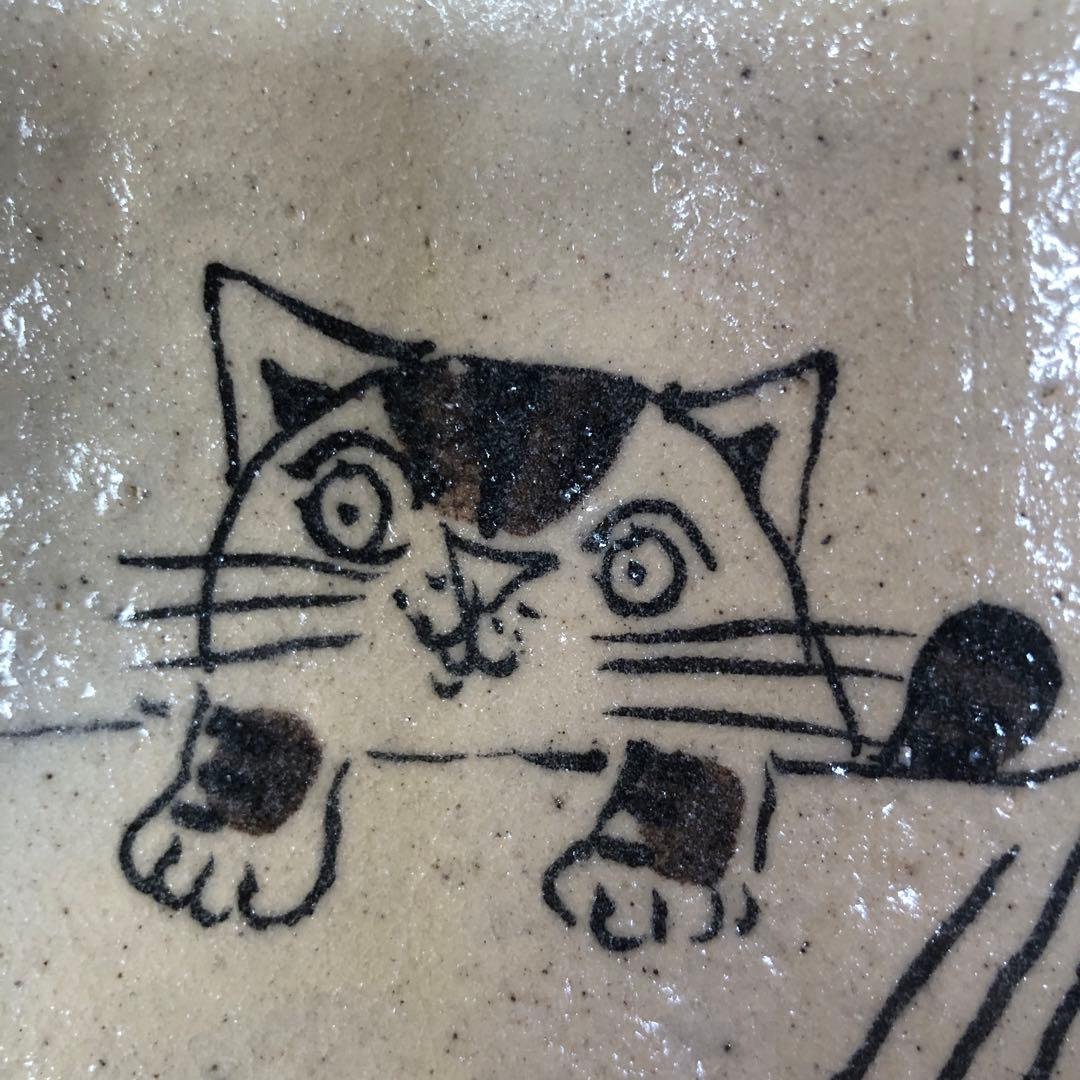 和食器作家物 匠シリーズ ￼猫のイラスト 皿 5枚セット