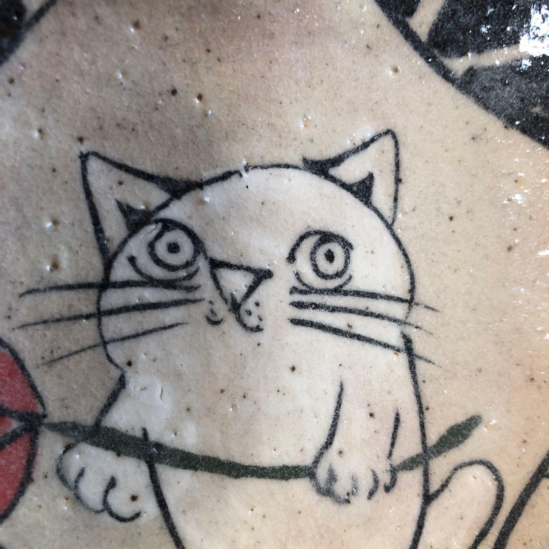 和食器作家物 匠シリーズ ￼猫のイラスト 皿 5枚セット