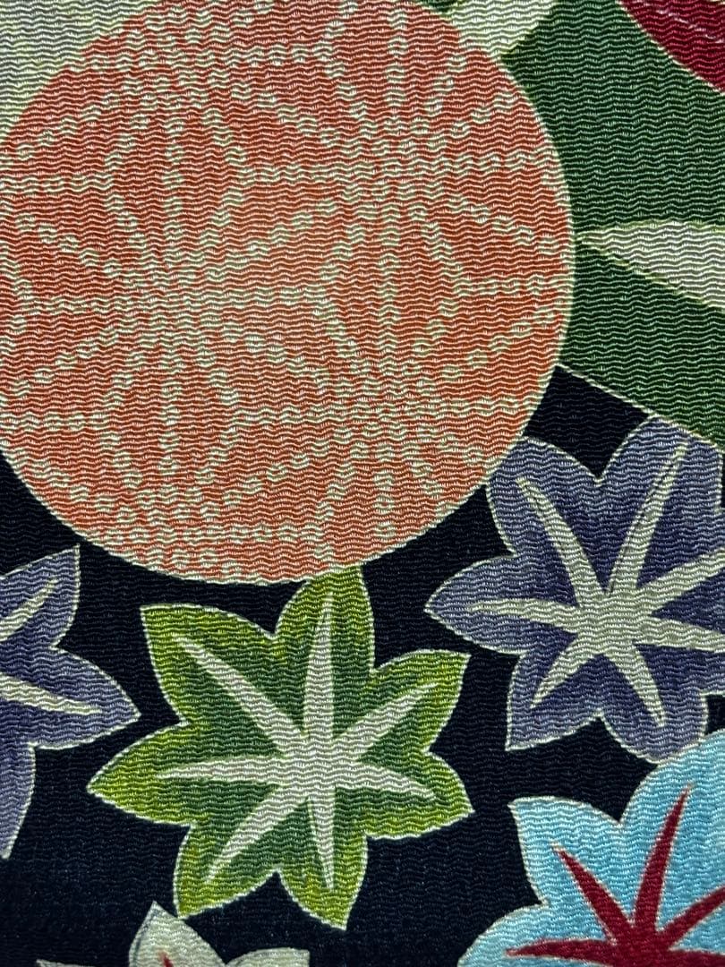 バッグ　正絹　バケツ型　紫織庵　パッチワークデザイン　桜　麻の葉　日本製　新品