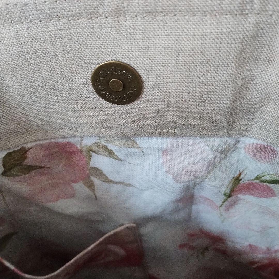 ハンドメイド ウ―ル刺繍 ポピ―のト―トバック