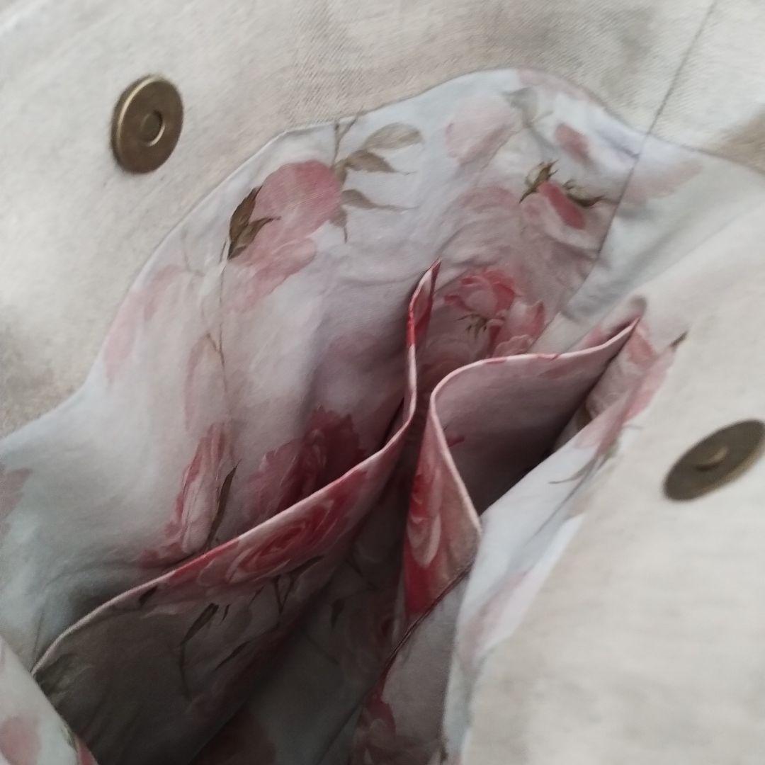 ハンドメイド ウ―ル刺繍 ポピ―のト―トバック